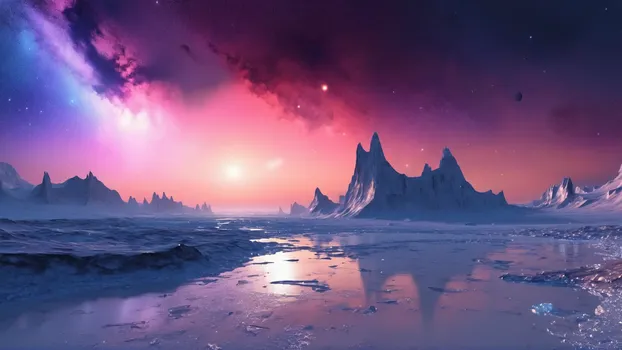 00042-Landscape_from_a_extrasolar_ice_planet_in_the_evening_after_sunset_with_a_starry_sky_nebula_aurora.Since_fiction_scene.A_hu.webp