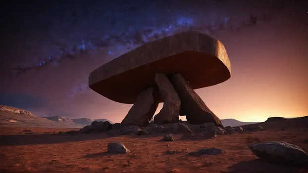 00067_brown_1.5_a_futuristic_megalithic_structure_in_a_very_dry_Landscape_from_a_extrasolar_planet.in_the_evening_after_sunset_wit.webp