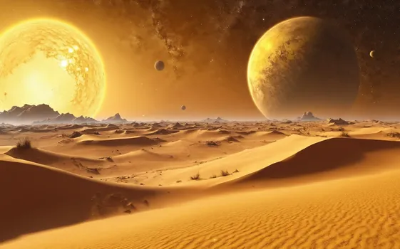 00052-landscape_of_an_extrasolar_sand_and_desert_planet_with_dunes.brown_and_yellow_1.4_starry_sky.Supernova.Nebula.Since_ficti.webp