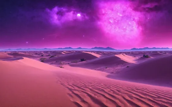 00061-landscape_of_an_extrasolar_sand_and_desert_with_dunes.just_after_sunset_with_a_purple_starry_sky.Nebula_and_aurora.masterpi.webp