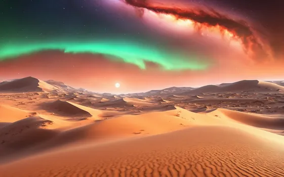 00067-landscape_of_an_extrasolar_sand_and_desert_with_dunes.just_after_sunset_with_a_green_starry_sky.Nebula_and_aurora.masterpiec.webp
