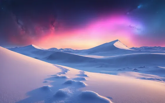 00072-landscape_of_an_very_cold_and_dry_ice_desert_with_snow_dunes.just_after_sunset_with_a_starry_sky.Nebula_and_aurora.since_f.webp