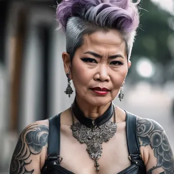 00006-Portrait_photo_of_a_beautiful_angry_looking_mad_fat_Thai_50_year_old_woman_white_colored_Pompadour_hairstyle_Unconventi.webp