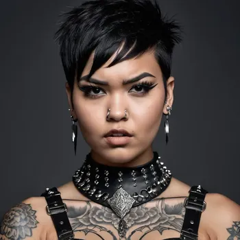 00054-Portrait_photo_of_a_beautiful_angry_looking_mad_curvy_Native_American_18_year_old_girl_black_white_colored_pixie_haircut.webp