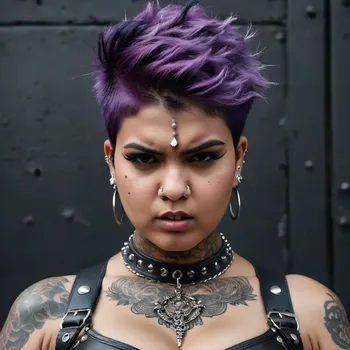 00059-Portrait_photo_of_a_beautiful_angry_looking_mad_overweight_Indian_young_teen_girl_purple_colored_short_hair_Unconventio.webp