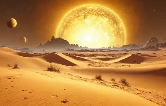 00004-landscape_of_an_extrasolar_sand_and_desert_planet_with_dunes.brown_and_yellow_1.4_starry_sky.Supernova.Nebula.Since_ficti.jpg