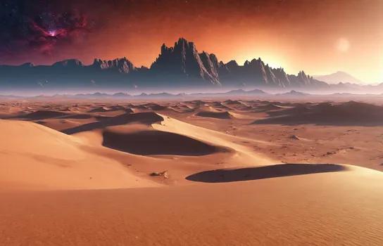 00006-landscape_of_an_extrasolar_sand_desert_with_dunes_and_mountains.just_after_sunset_with_a_starry_sky.Nebula.Since_fiction.jpg