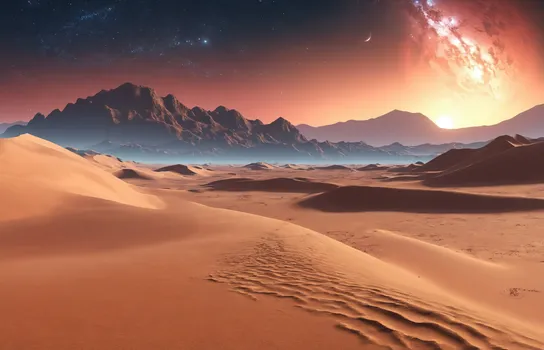 00007-landscape_of_an_extrasolar_sand_desert_with_dunes_and_mountains.just_after_sunset_with_a_starry_sky.Nebula.Since_fiction.jpg