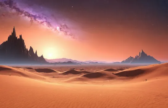 00009-landscape_of_an_extrasolar_sand_desert_with_dunes_and_mountains.just_after_sunset_with_a_starry_sky.Nebula.Since_fiction.jpg