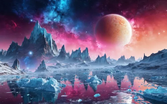 00036-A_vast_white_ice_mountain_landscape_of_an_extrasolar_ice_planet.colorful_starry_sky.Nebula.Since_fiction_scene.webp